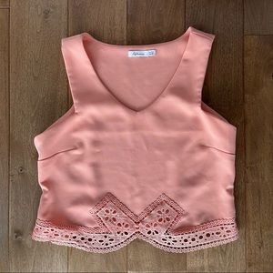 Reitmans Peach Crop Top